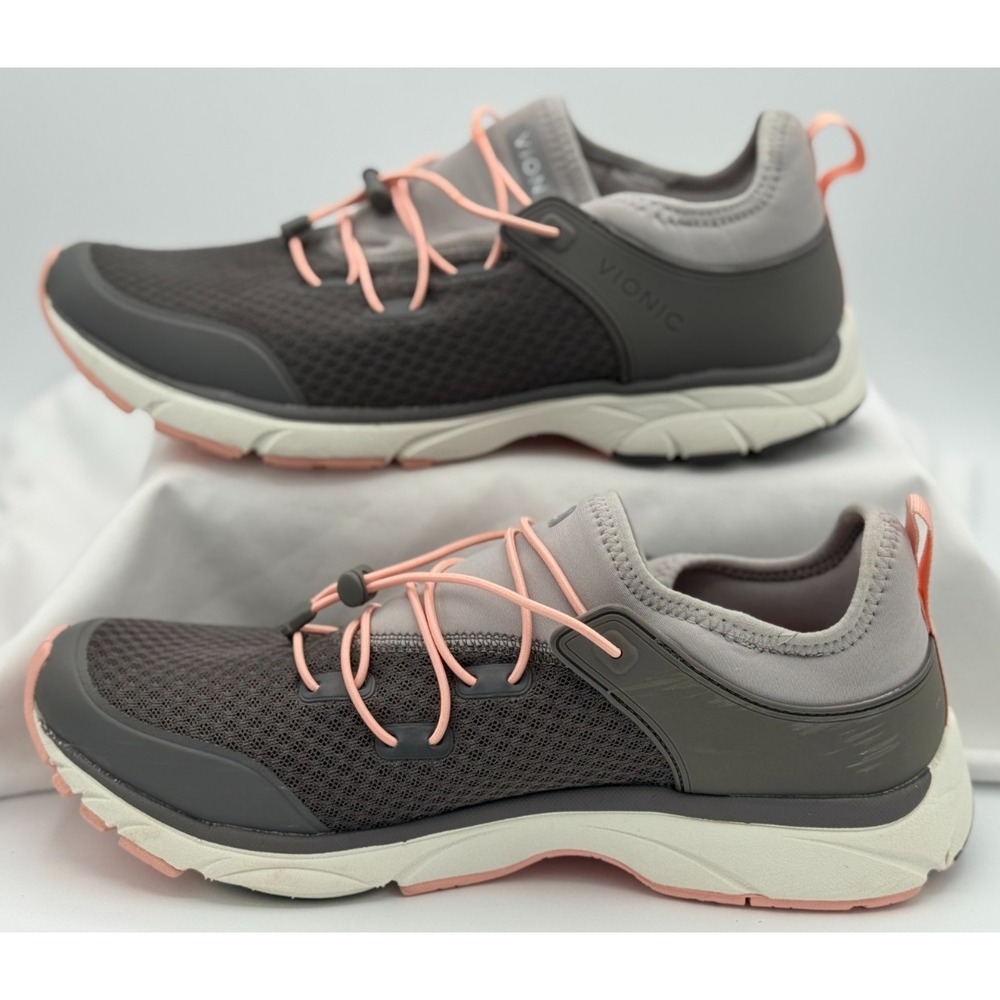 Vionic Women's London Gray Slip On Walking Shoes - Size 9 - Comfort